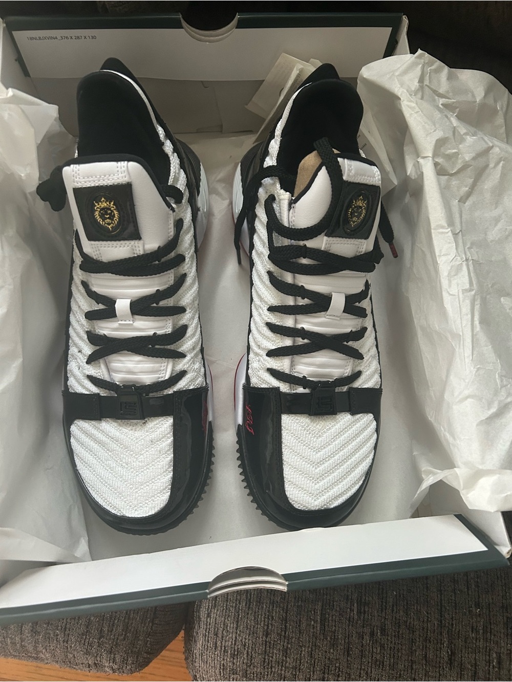 Nike Men's Black and White High-Top Sneakers